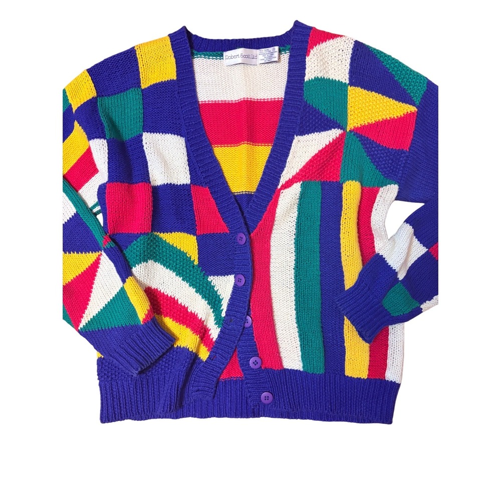 Robert Scott Ltd Multicolor Patchwork Geometric K… - image 1